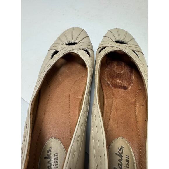 Clarks Artisan Leather Flats Balletcore Slip On Casual Shoes Comfort Walking 8 - Picture 6 of 10